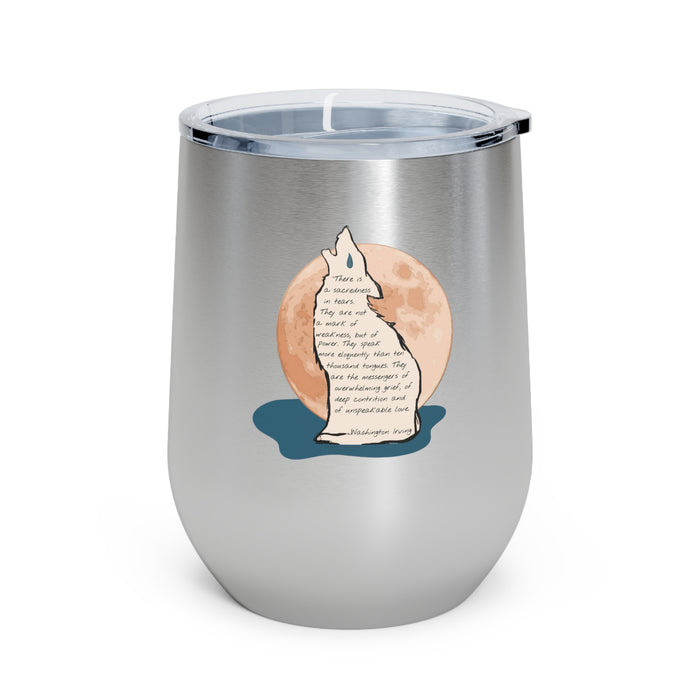Wine tumbler- wolf and Irving quote