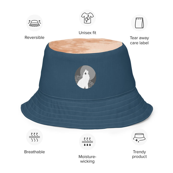 Reversible bucket moon hat