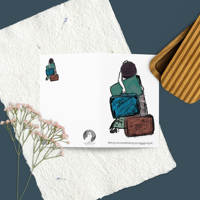 Baggage of grief empathy card