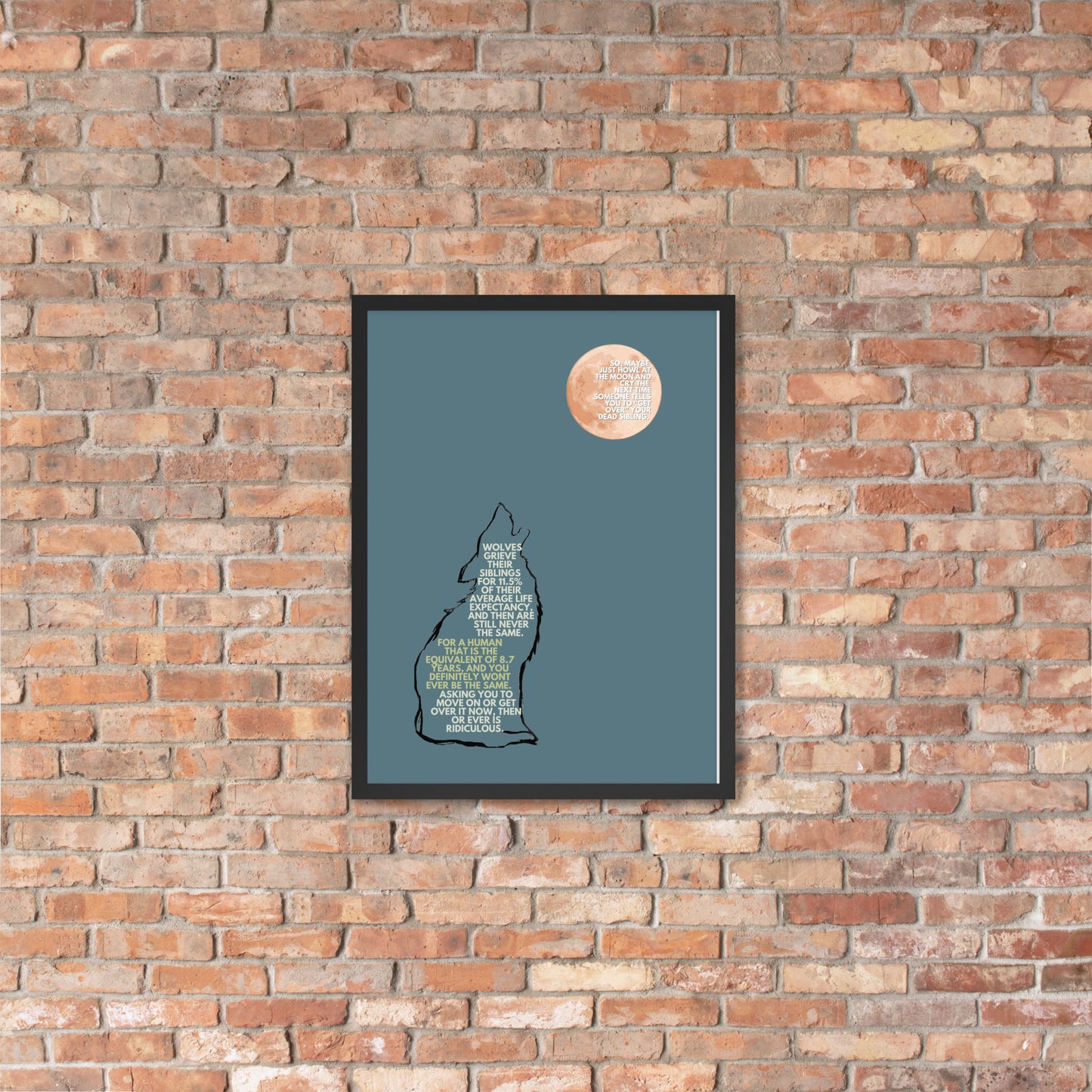 Framed Wolf Moon poster