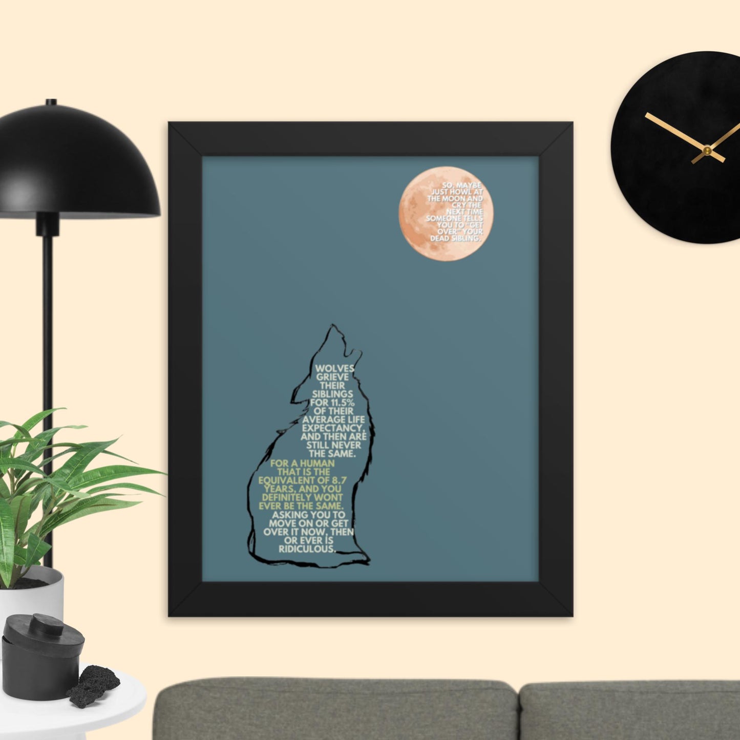 Framed Wolf Moon poster